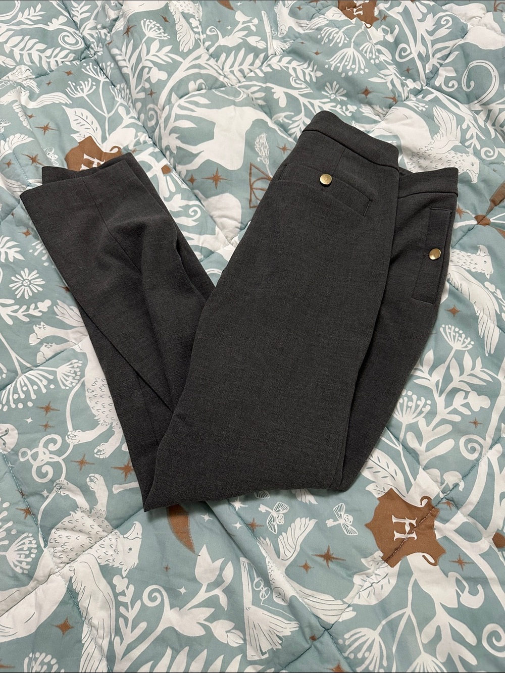 Express Charcoal Gray Slim Trousers